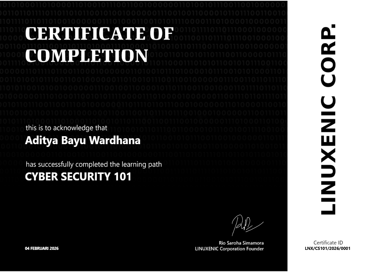 Sertifikat Cyber Security 101